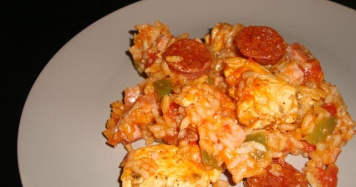 Jambalaya au poulet et au chorizo - Recette par ça ne sent pas un peu ...