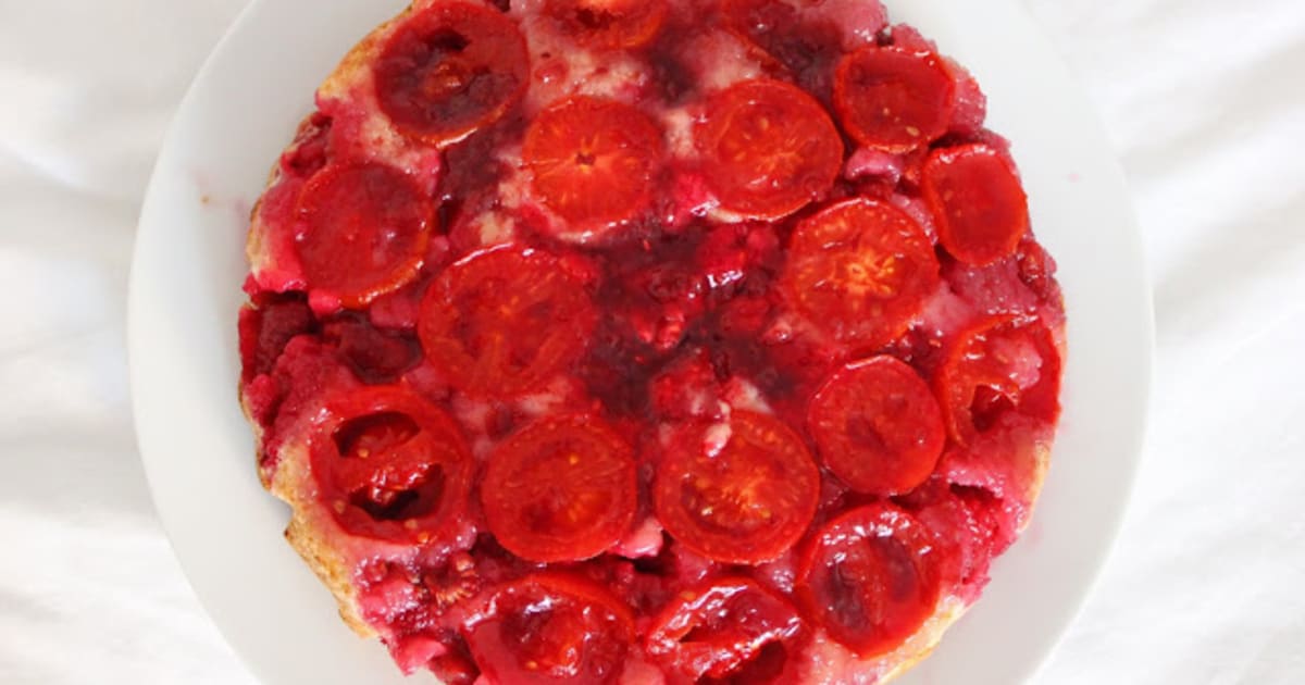 Gateau Renverse Aux Framboises Et Aux Tomates Recette Par Gateau Gaga Gateau Renverse Aux Framboises Et Aux Tomates Recette Par Gateau Gaga