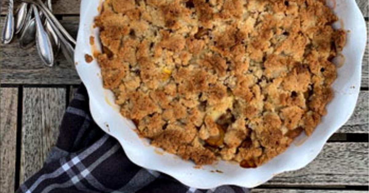 Crumble nectarines pêches et mirabelles sans gluten Recette par la