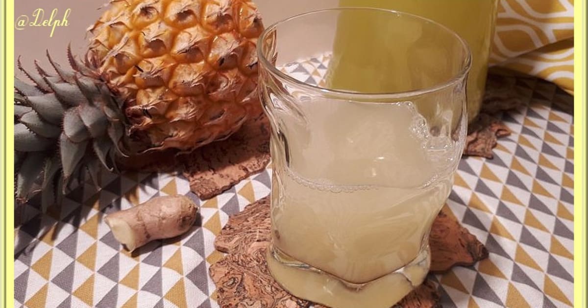 Jus d'ananas au gingembre - Recettes de cuisine Ôdélices