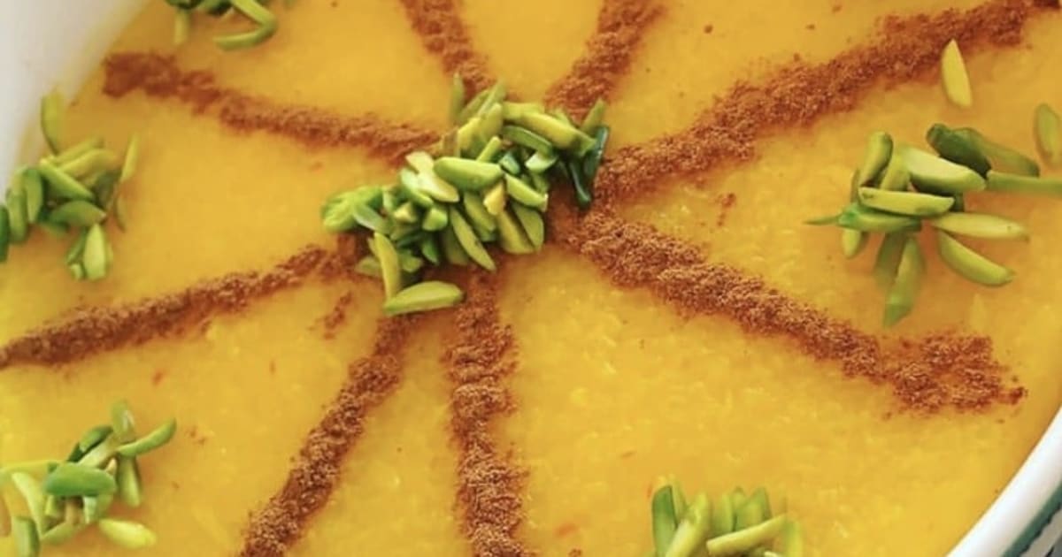 Sholeh Zard Recette De Pudding De Riz Iranien Recette Par Iran Cuisine
