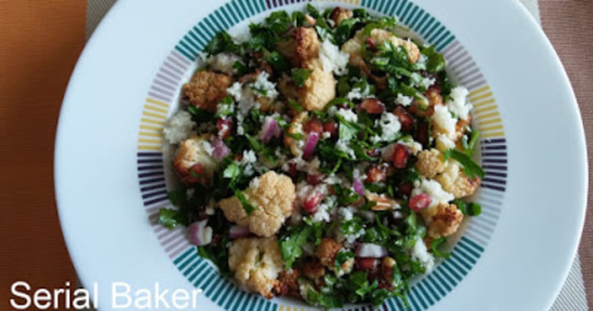 Salade De Chou Fleur Roti Persil Et Grenade De Yotam Ottolenghi Recette Par Serial Baker