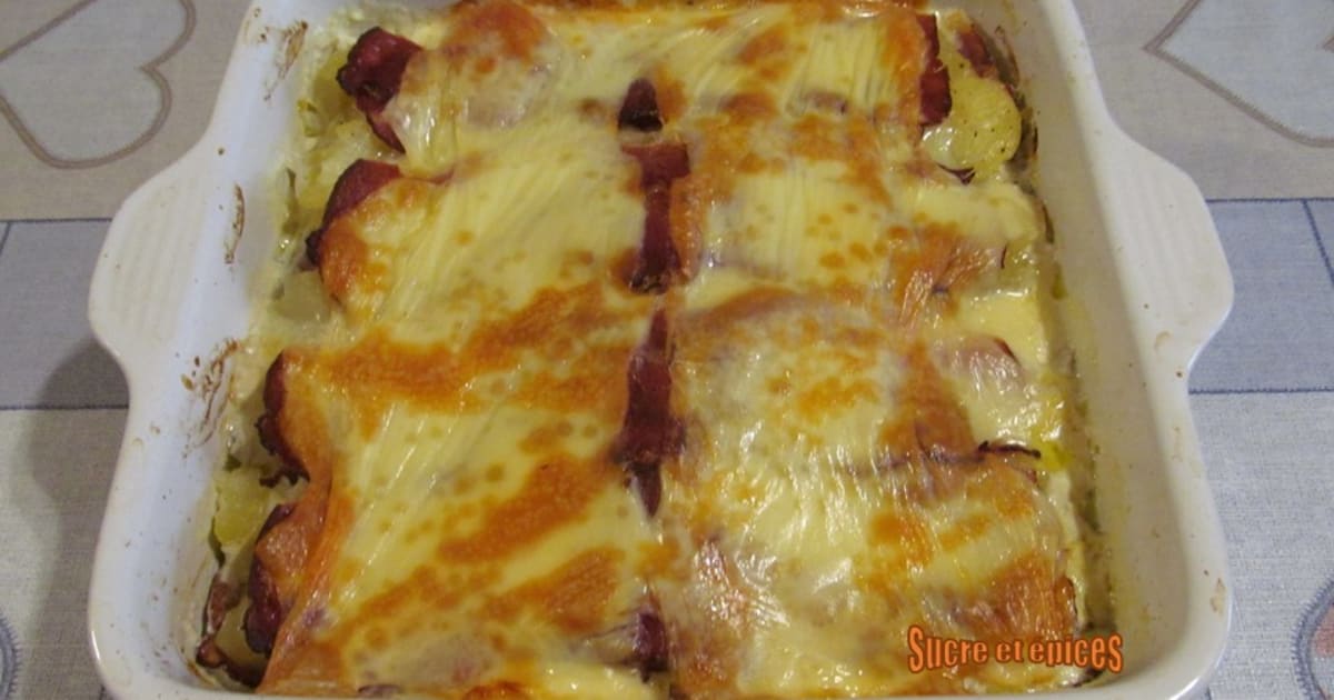 Gratin façon raclette - Recette en vidéo : recette Gratin façon raclette