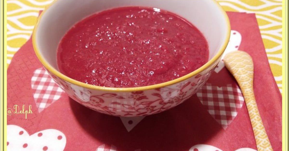 Compote de rhubarbe et framboises Recette par Oh la gourmande