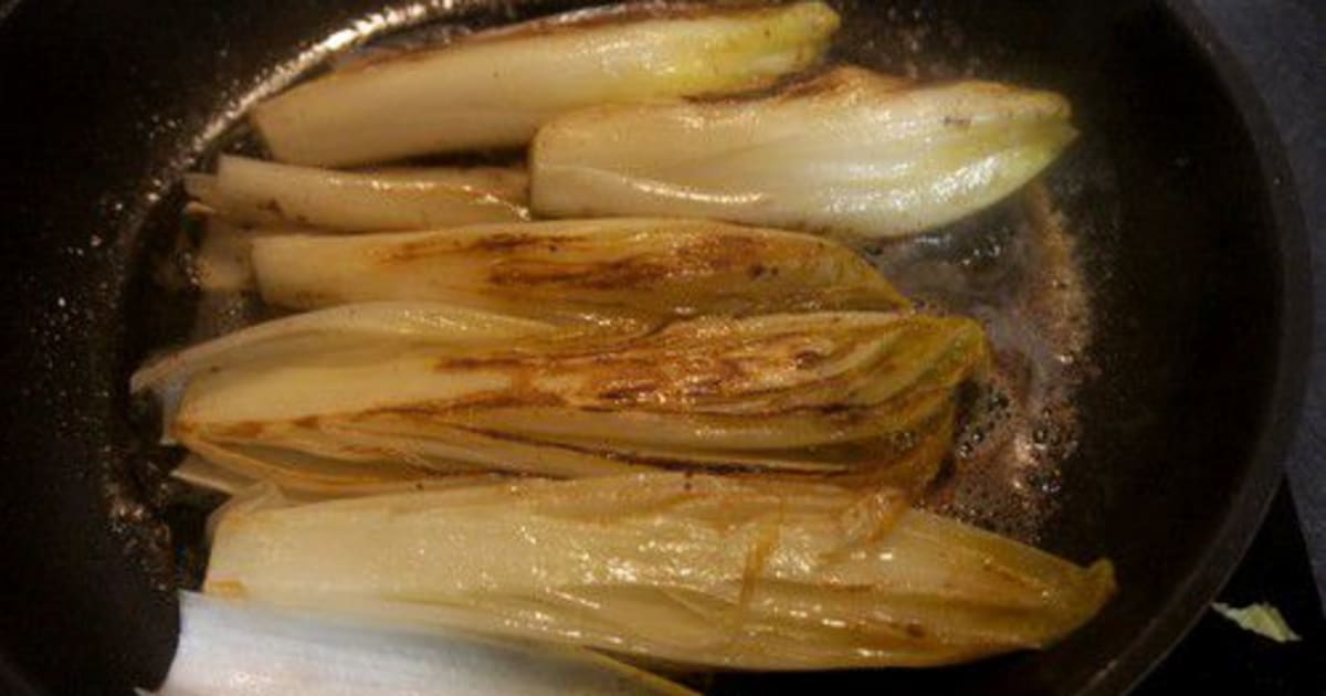 Endives braisées à la poêle bien caramélisées Recette par Chef