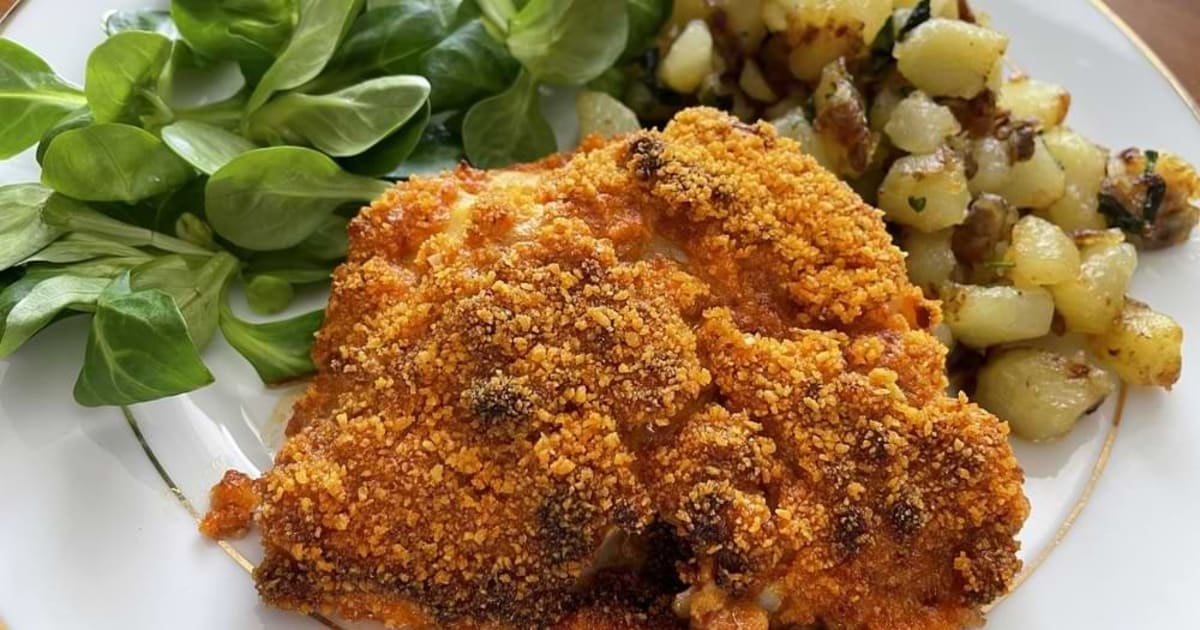 Dos De Cabillaud Au Chorizo Et Creme Fraiche Dos De Cabillaud, Crumble De Chorizo Et Parmesan