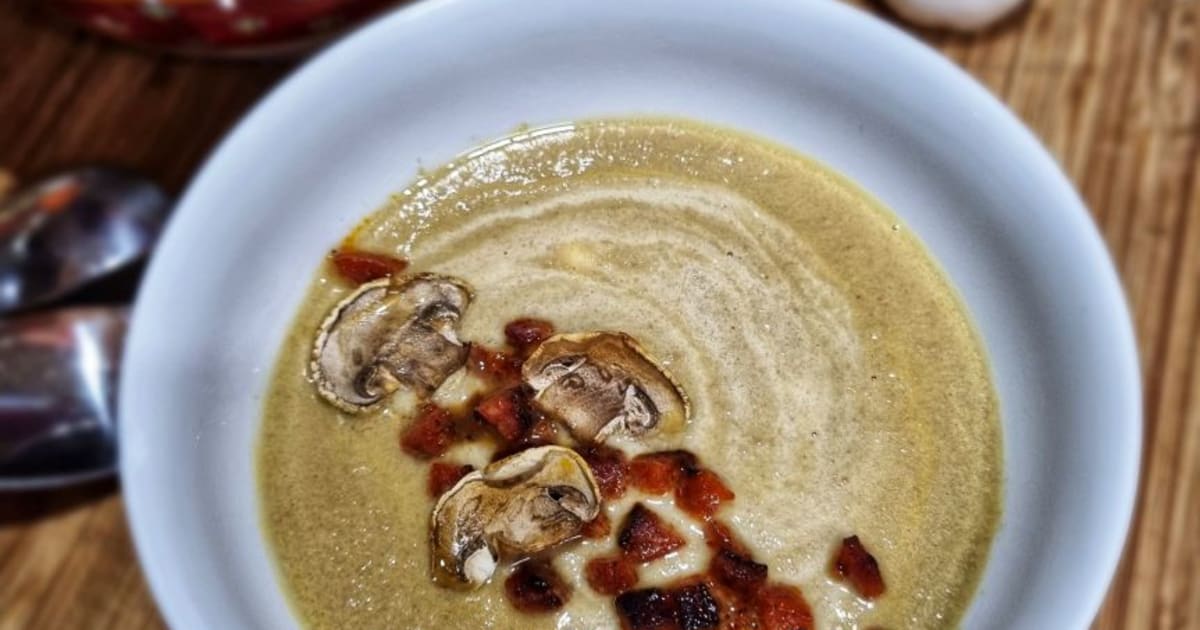 Velout de champignons au chorizo