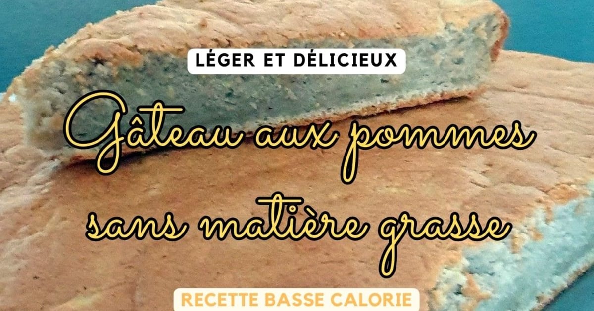 Gâteau aux pommes sans matière grasse au yaourt grec nature - Recette
