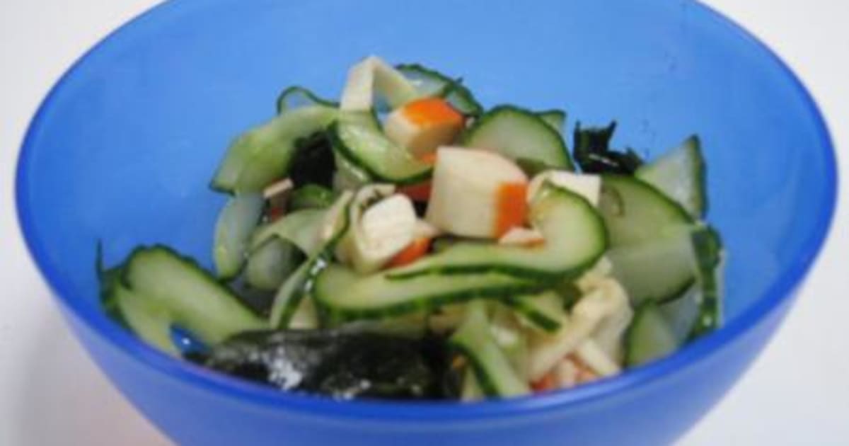 Salade de Surimi, et Algue japonaise Wakame Recette par