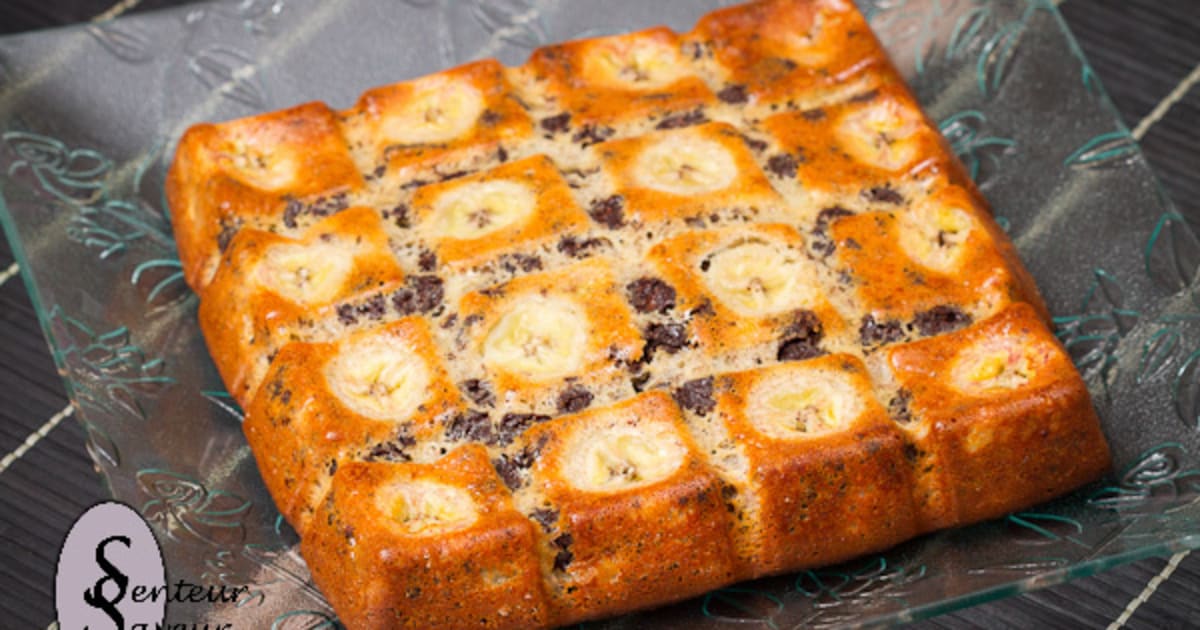 Gateau Moelleux Aux Bananes Et Aux Pepites De Chocolat Recette Par Senteur Et Saveur