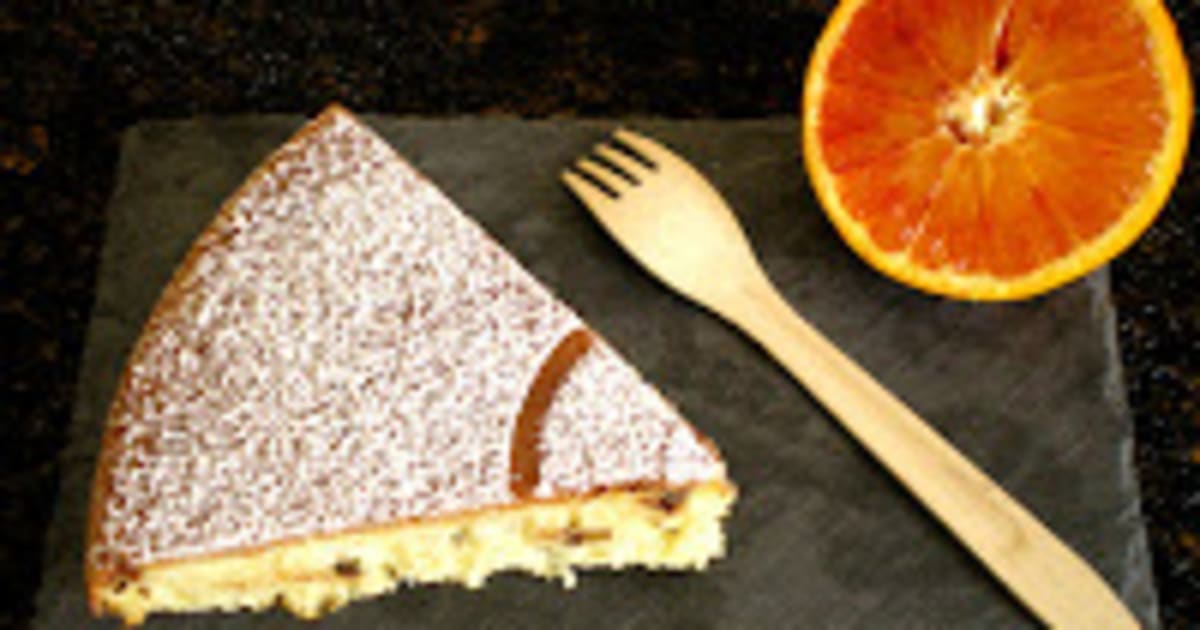 Gateau Moelleux Orange Sanguine Et Pepites De Chocolat Recette Par Les Mets Tisses