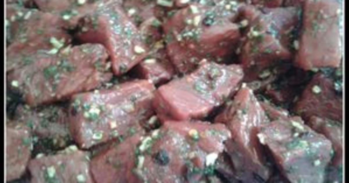 Viande De Boeuf Pour Brochette Marinade Provencale Pour Brochettes De Boeuf Recette Par Coco Cuizine