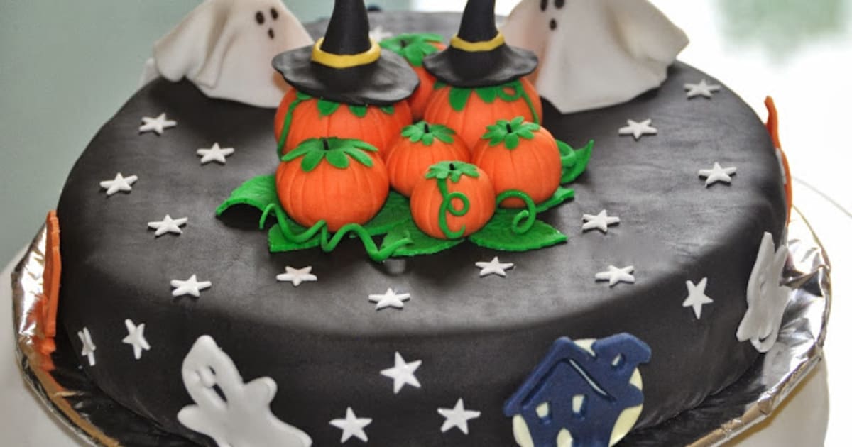 Super Gateau D Halloween Au Yaourt Et Pate A Sucre Recette Par Fantaisies Sucrees