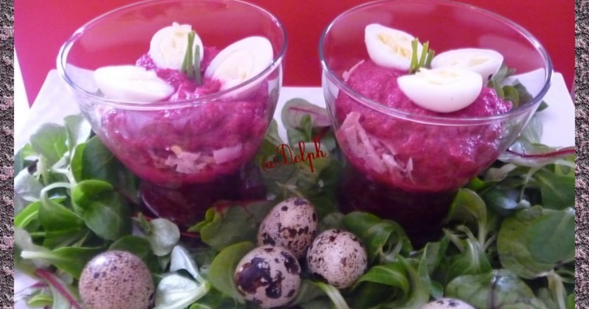 Recette Verrines de betteraves rouges