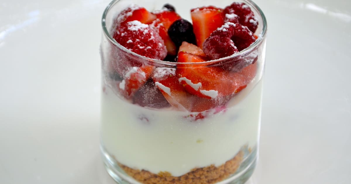 Verrine de fromage blanc aux fruits rouges