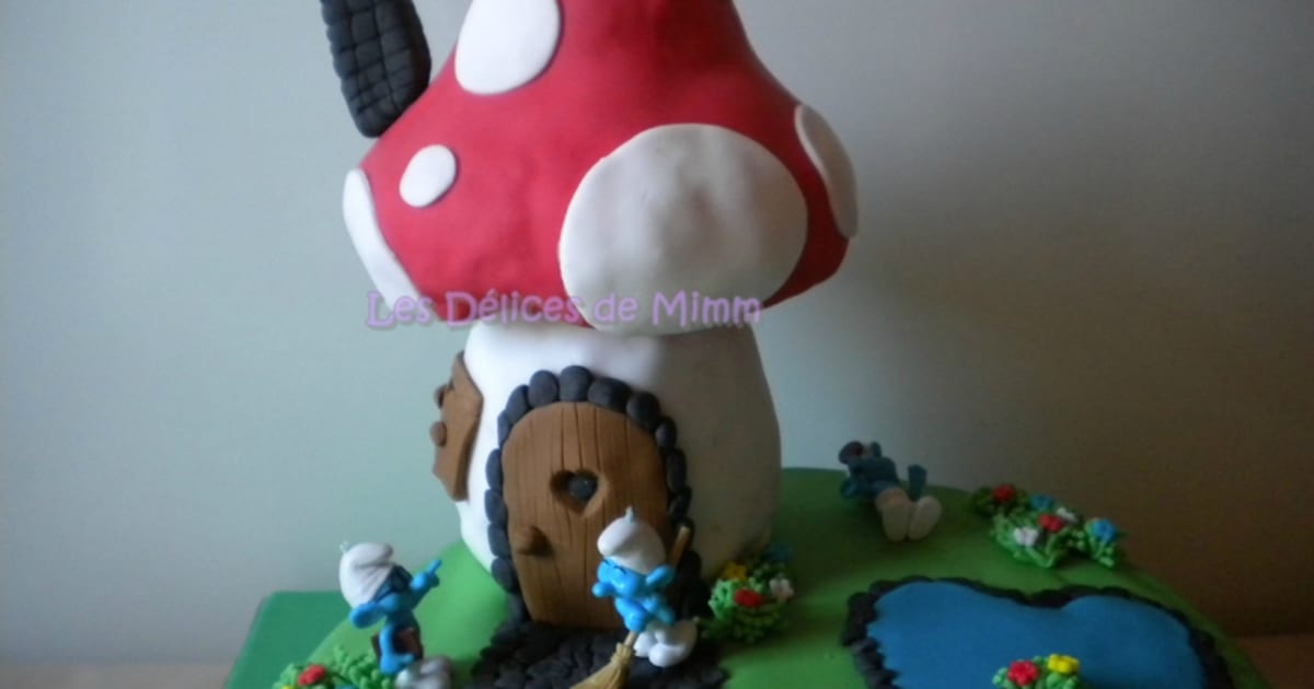 Gateau Au Pays Des Schtroumpfs Decoration En Pate A Sucre Recette Par Mimm Gateau Au Pays Des Schtroumpfs Decoration En Pate A Sucre Recette Par Mimm