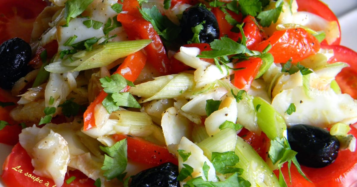 Recette Salade catalane à la morue - Esqueixada