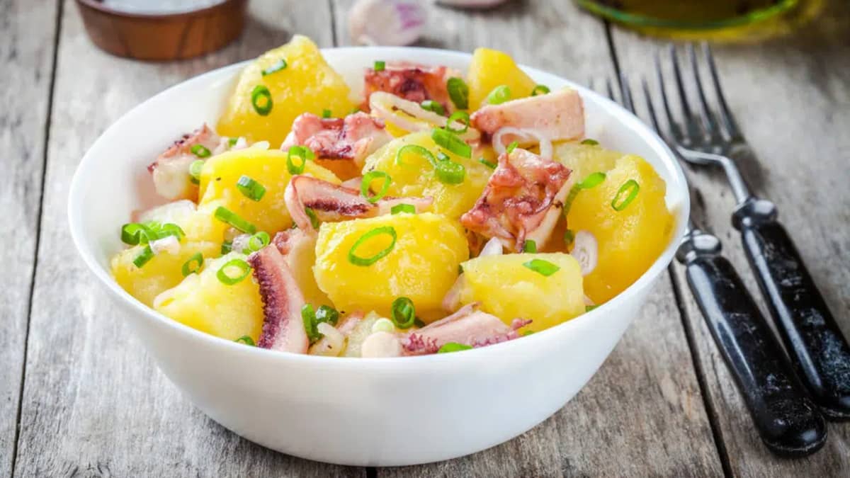 Salade poulpe et pommes de terre 