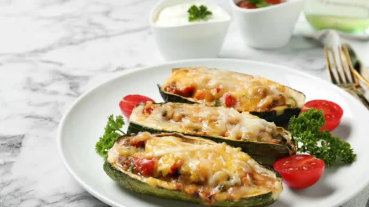 Courgettes farcies au thon et ricotta