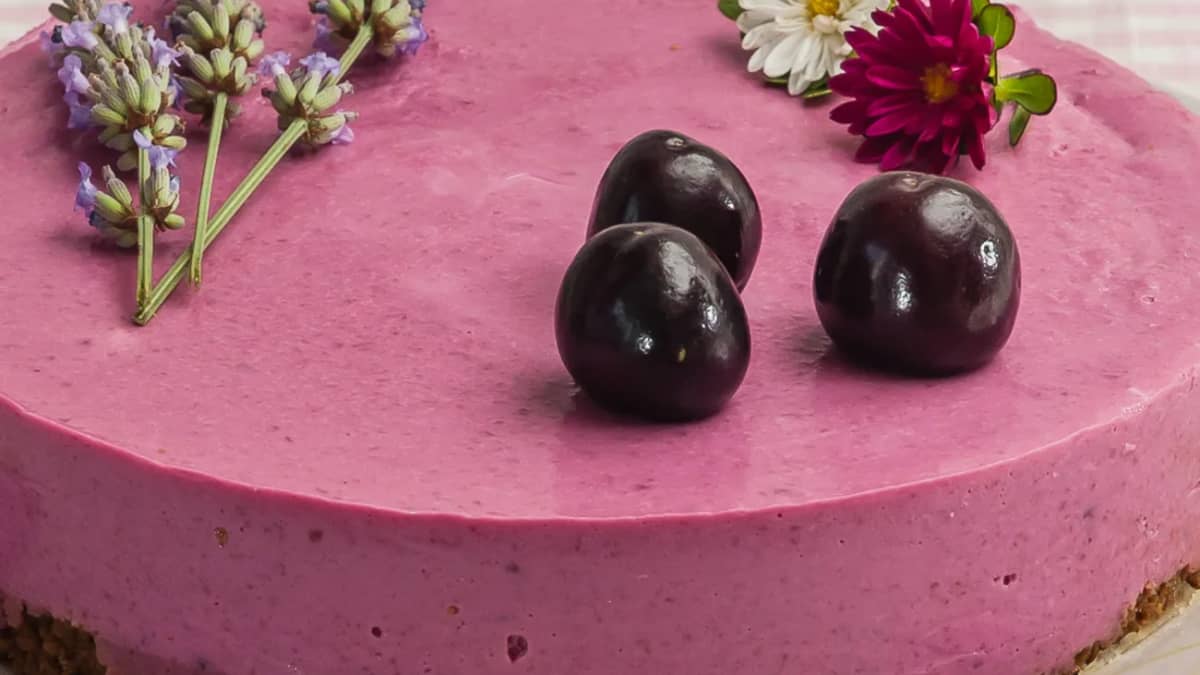 Cheesecake au coulis de cerises