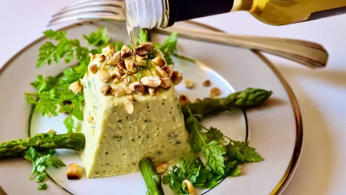 Panna cotta d’asperges vertes