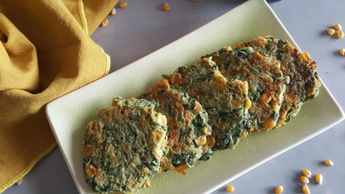 Galettes épinards, maïs et fromage