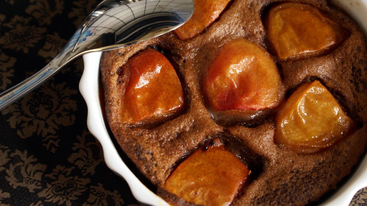Clafoutis aux abricots et au chocolat