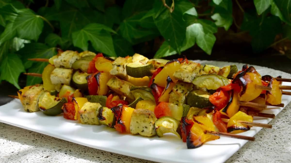 Brochettes de tofu