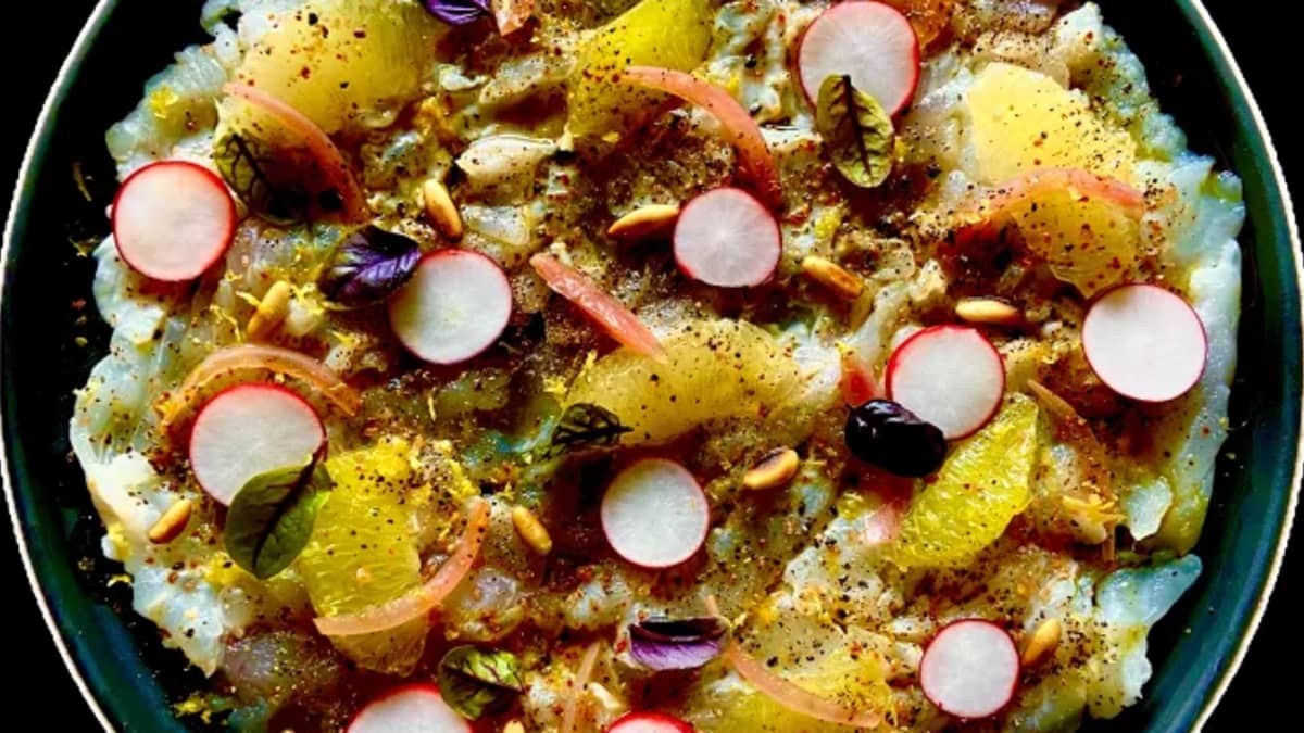 Carpaccio de daurade aux agrumes