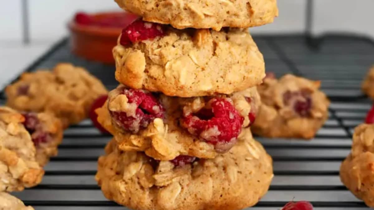 Cookies framboise avoine