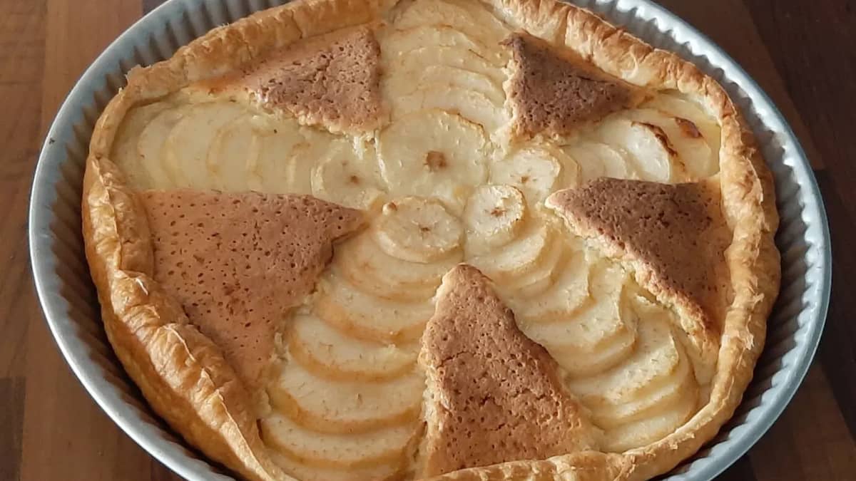 Tarte maison aux poires fraîches