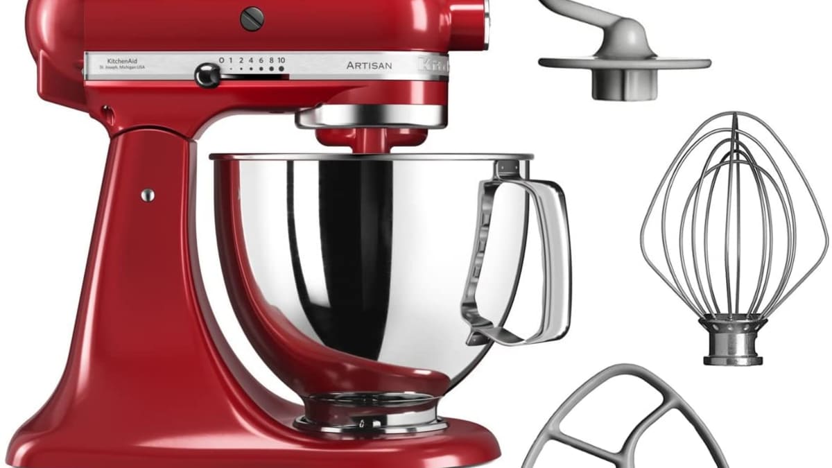 Robot Kitchenaid rouge et accessoires