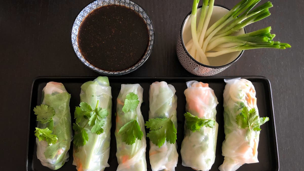 Rouleaux de printemps aux crevettes et à l'avocat