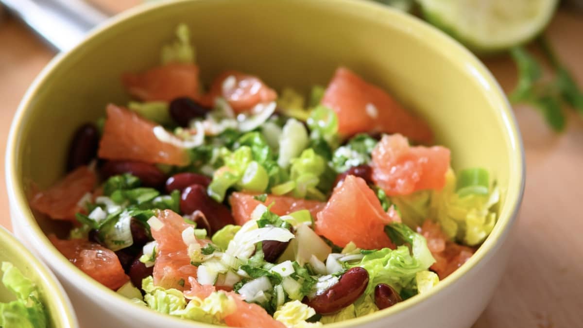 Salade de sucrine au pomelo