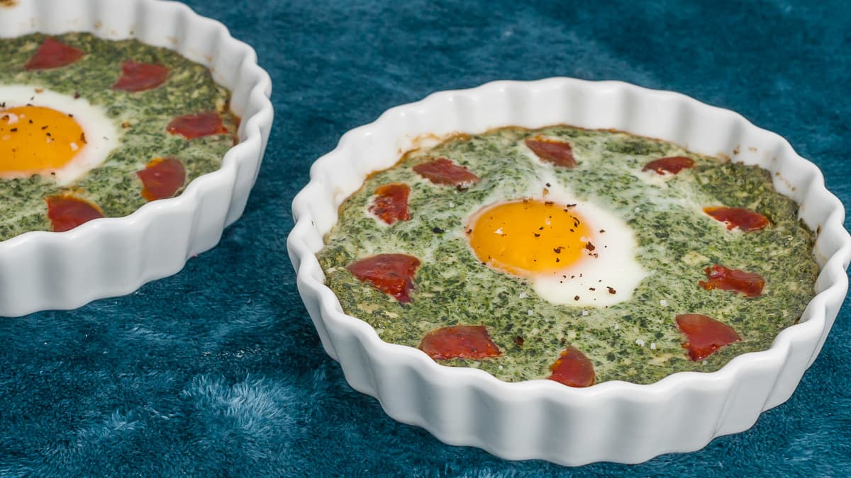 Oeufs cocotte aux orties