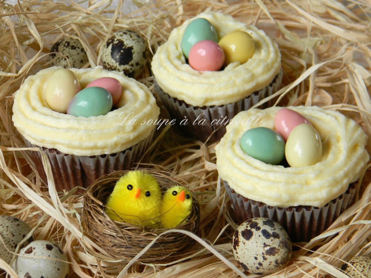 Recette - Easter cupcakes (cupcakes de Pâques) 