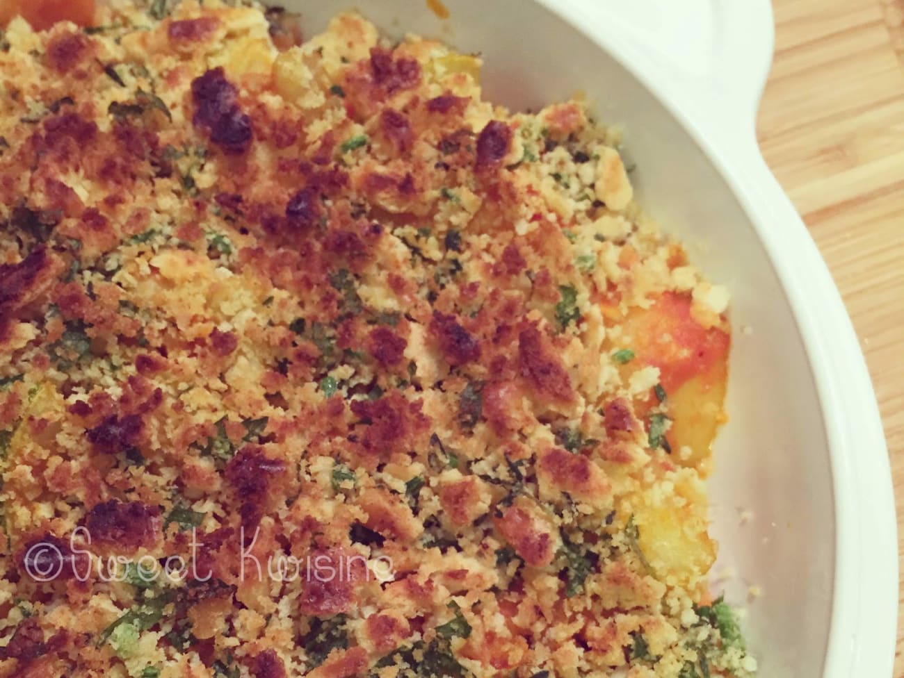 Le crumble salé courgettes et concombres aux biscuits apéro TUC