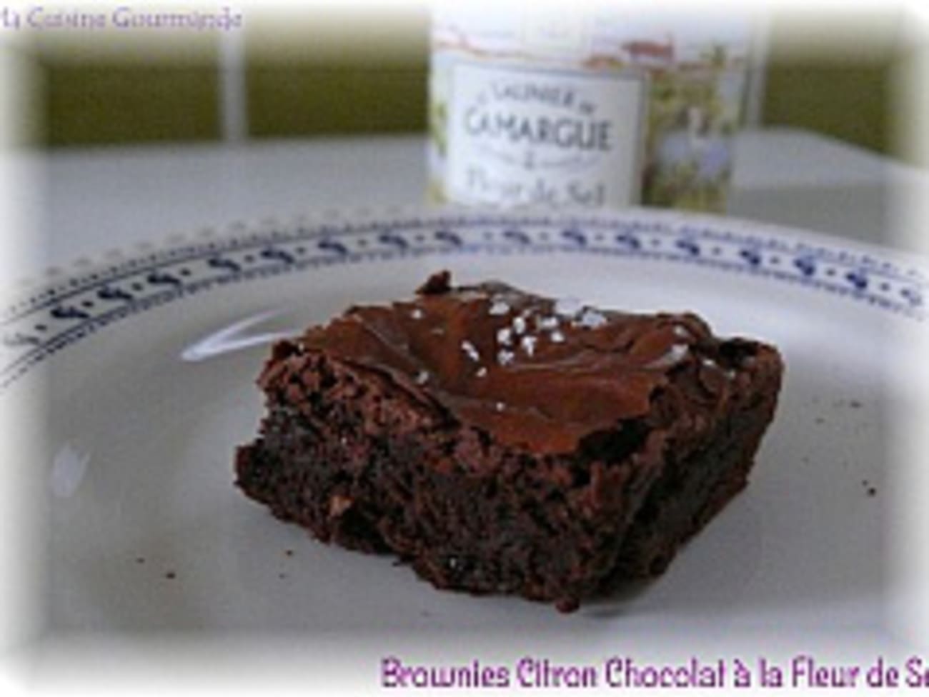 Brownie Citron Chocolat et Fleur de sel Recette par delf745
