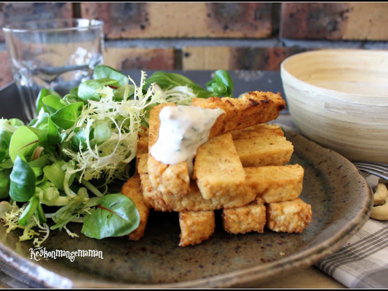 Frites de panisse à l'ail et aux fines herbes