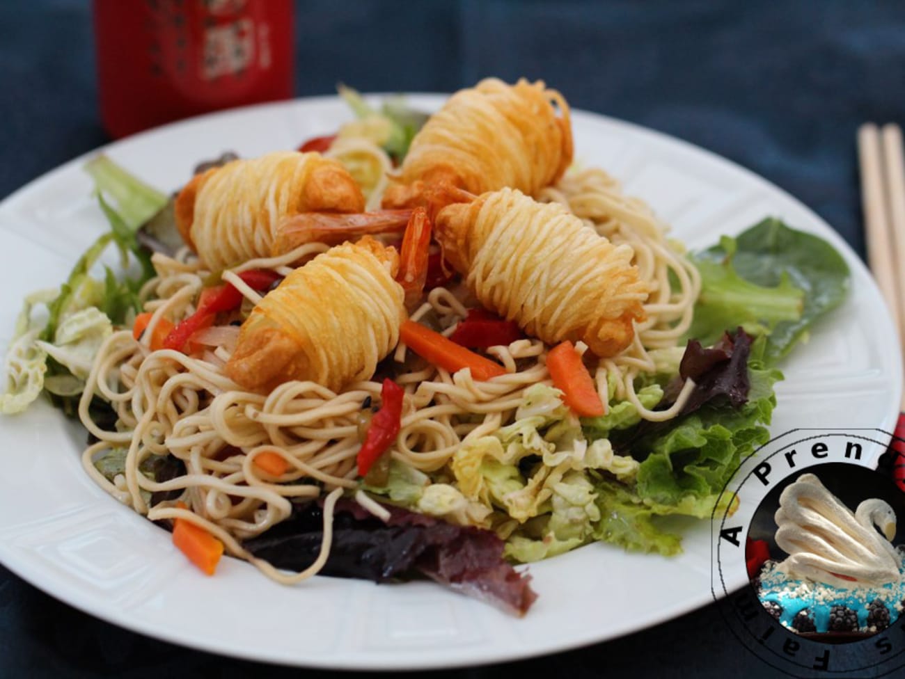 Salade de nouilles chinoise avec légumes