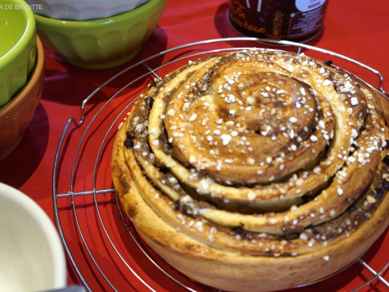 Brioche en escargot aux pépites de chocolat - Recette i-Cook'in