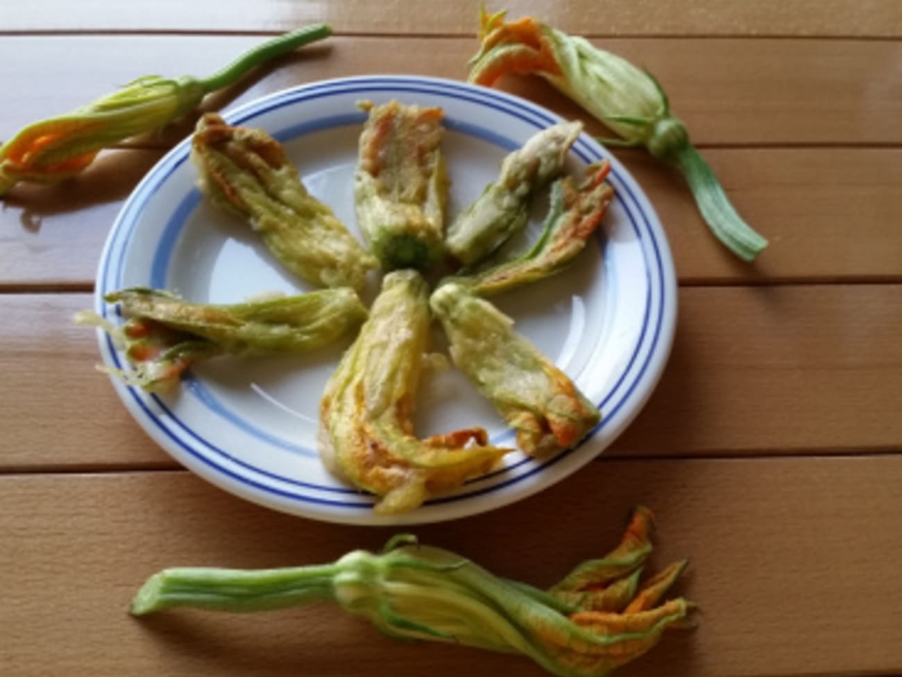 Tempura de fleurs de courgette sans gluten et sans œuf Recette par