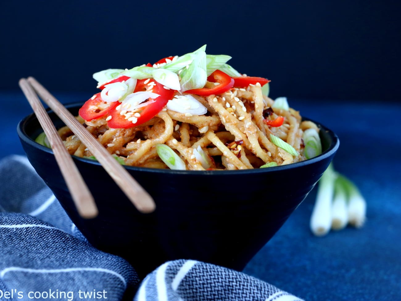 Nouilles asiatiques aux champignons et beurre d'amandes - K pour