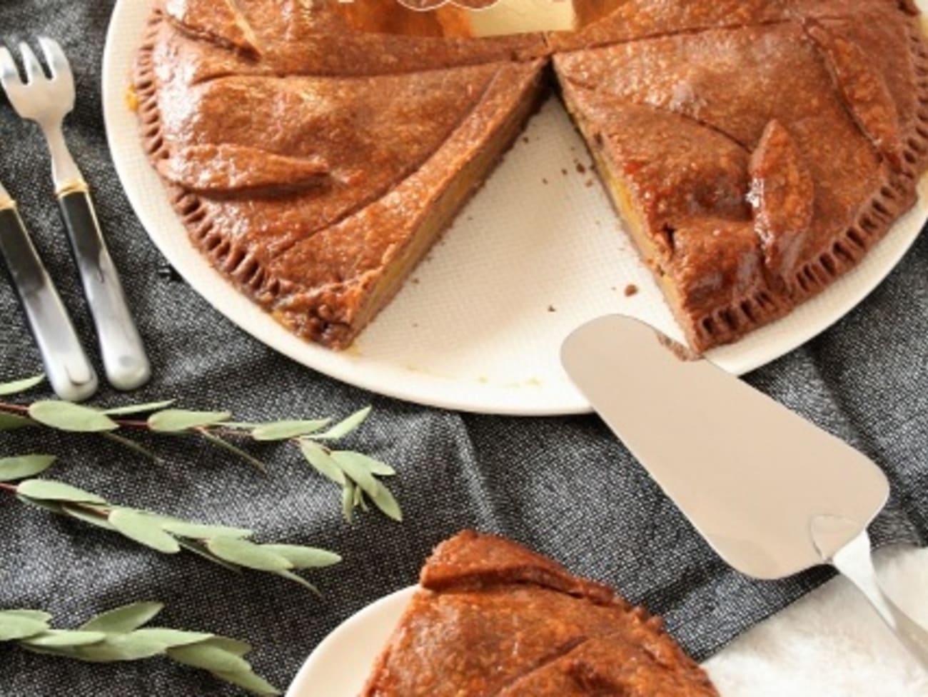 Galette des rois sans gluten à la mangue et fruits confits Recette
