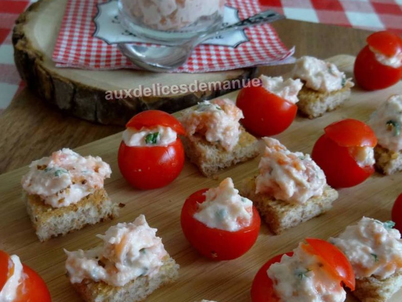 Rillettes de saumon frais et saumon fumé - Recette par auxdelicesdemanue