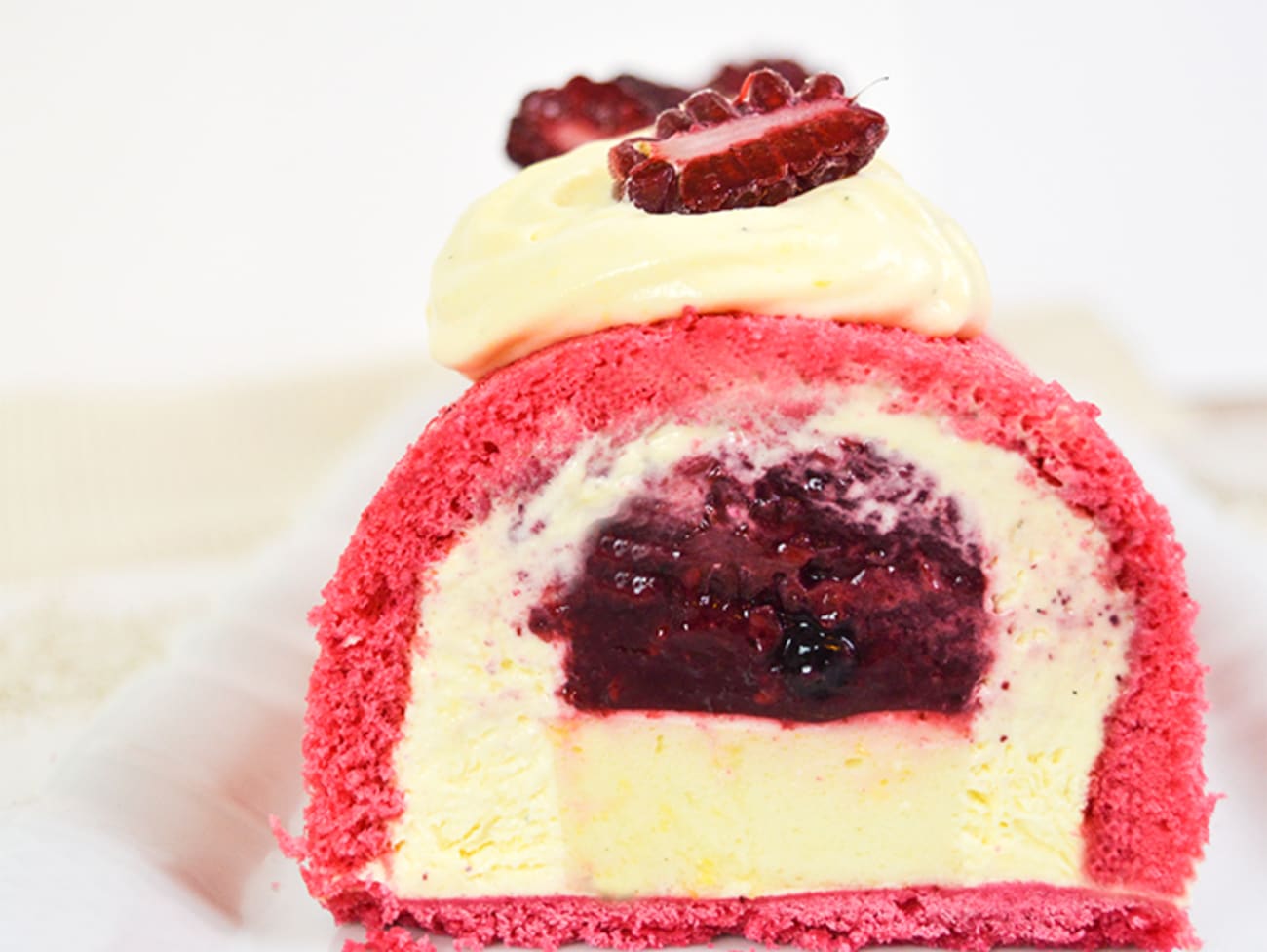 Recette bûche framboise et insert citron 