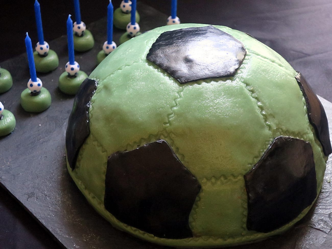 Gâteau d'anniversaire : un ballon de foot - Recette par Du pain sur la  planche ou nourrir sa tribu