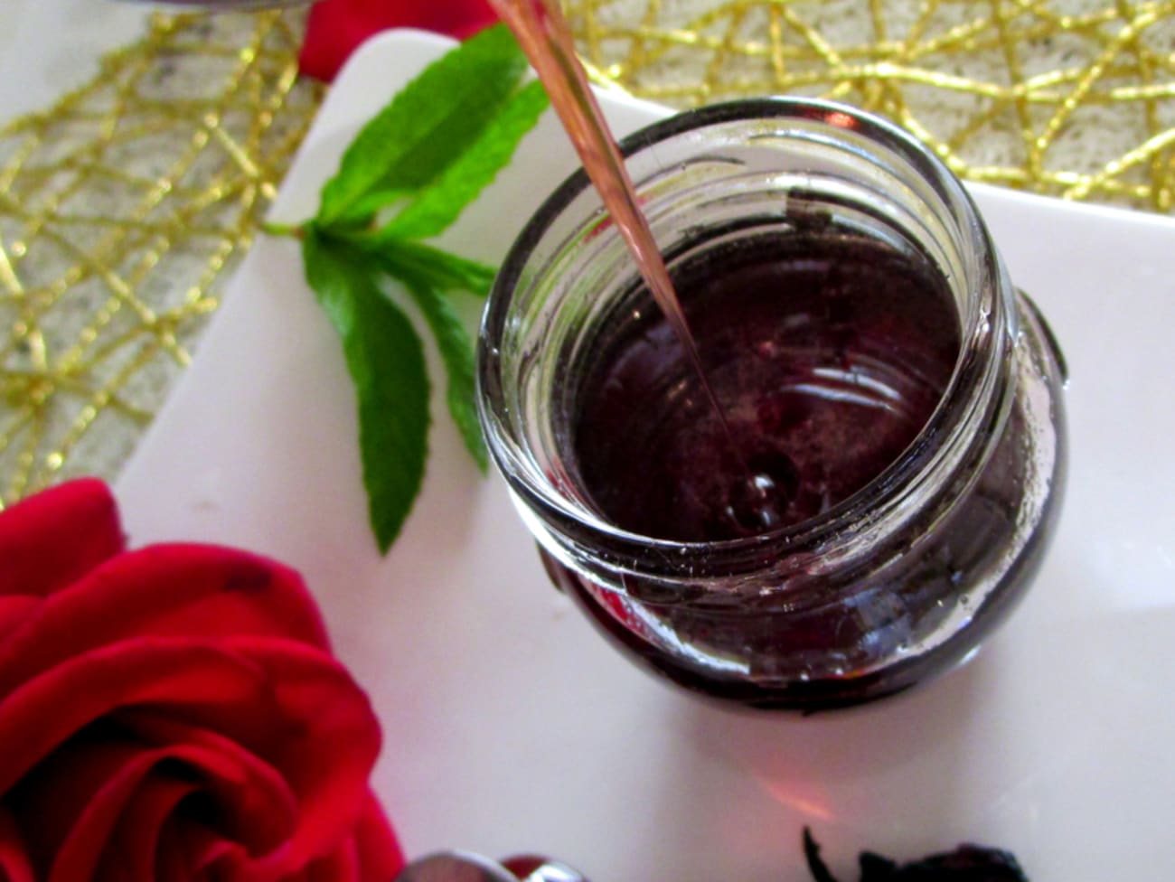 Sirop de fleurs d'hibiscus de Guyane