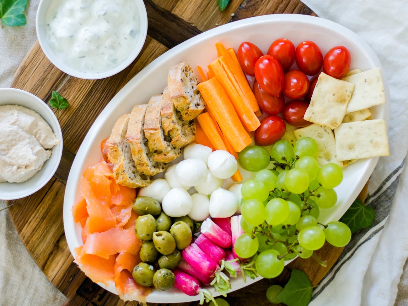 Plateau apéritif pour fruits, légumes, fromages, viandes ou fruits de mer