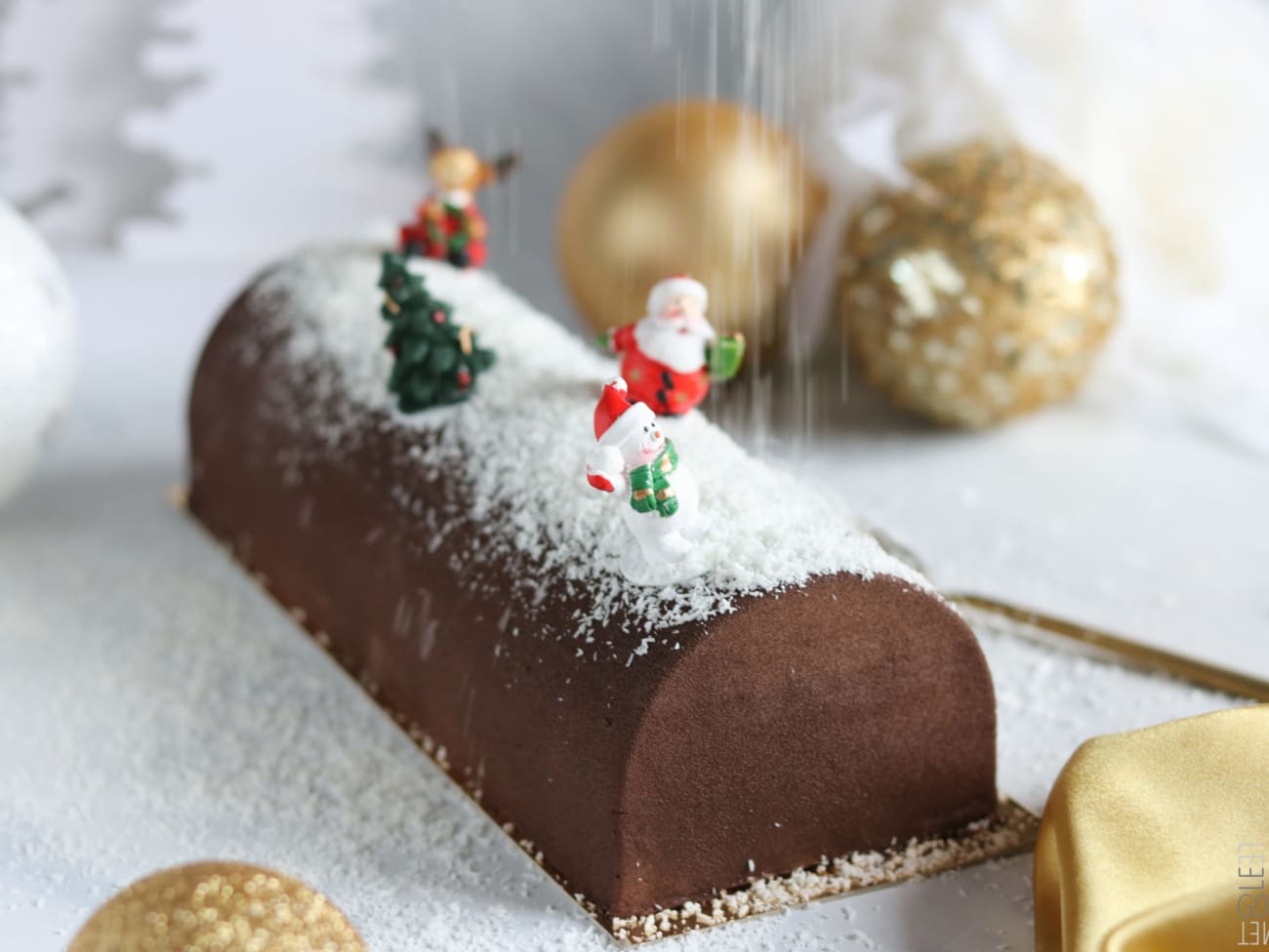 Bûche de Noël aux 3 chocolats